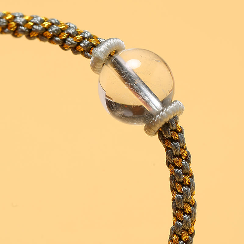 Bracelet tressé fait main en agate rouge et améthyste calme