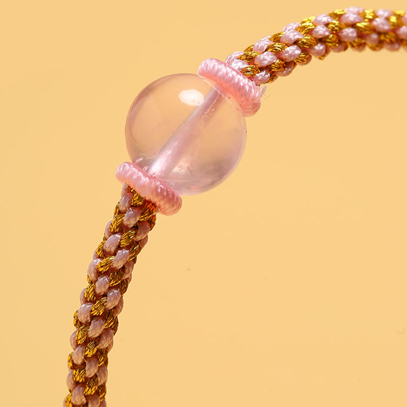 Bracelet tressé fait main en agate rouge et améthyste calme