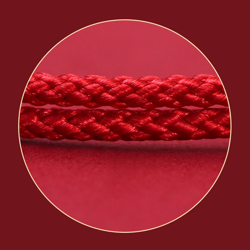 Bracelet en fil rouge fait main en argent sterling 999, symbole de chance