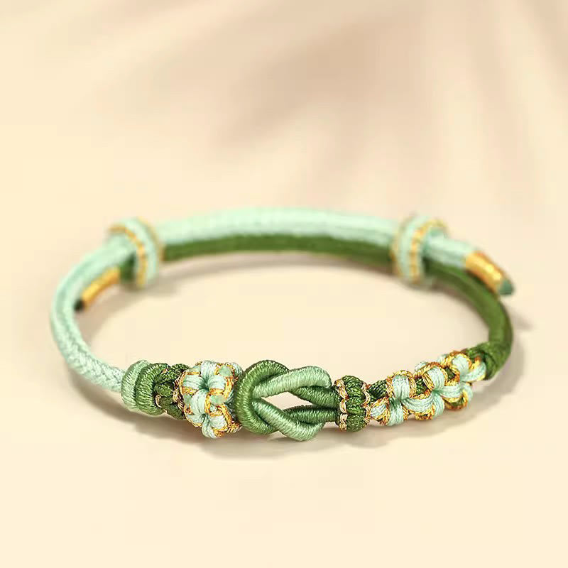 Bracelet en fil rouge fait main, protection du nœud de paix à huit fils