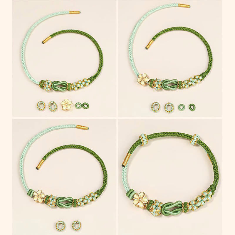 Bracelet en fil rouge fait main, protection du nœud de paix à huit fils