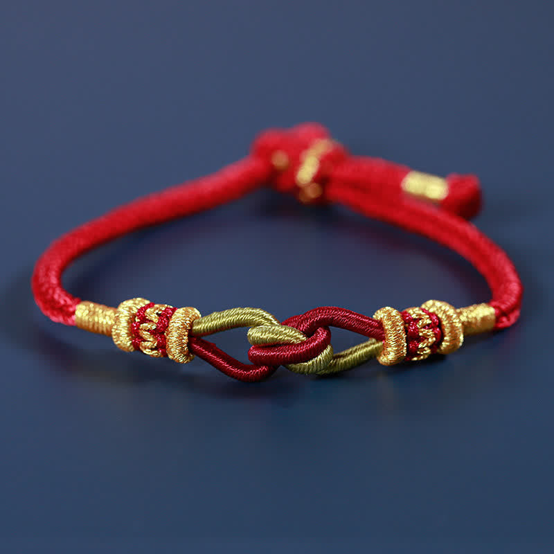 Bracelet en fil rouge fait main pour la foi et la force | Sons de guérison