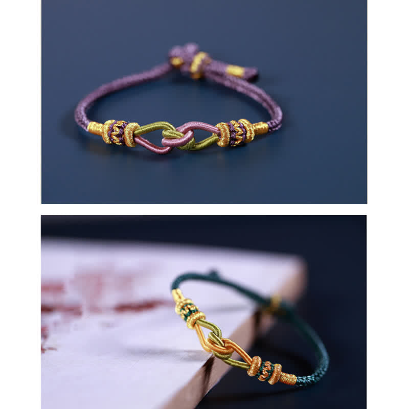 Bracelet en fil rouge fait main pour la foi et la force | Sons de guérison