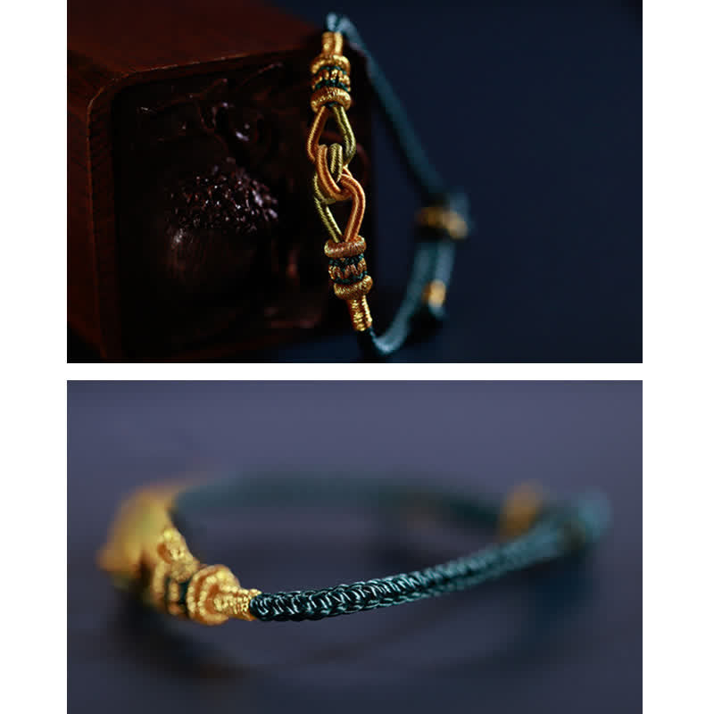 Bracelet en fil rouge fait main pour la foi et la force | Sons de guérison