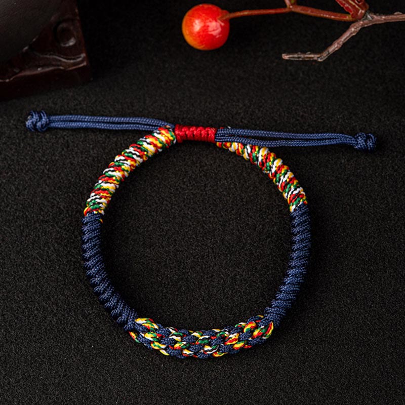 Bracelet en fil rouge fait main pour la protection et la chance, style tibétain