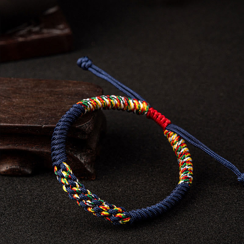 Bracelet en fil rouge fait main pour la protection et la chance, style tibétain