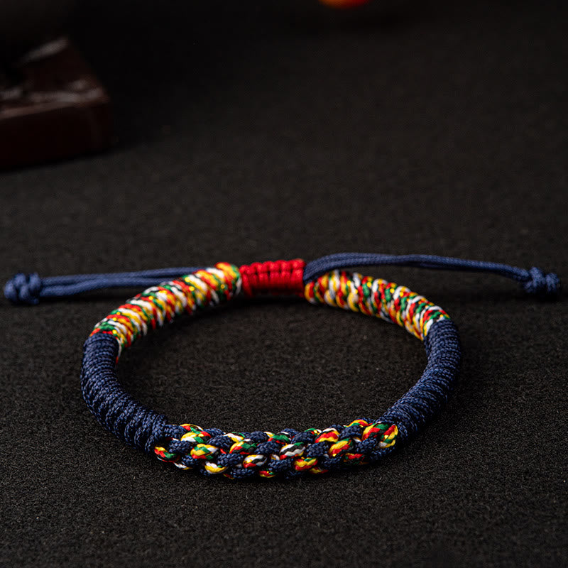 Bracelet en fil rouge fait main pour la protection et la chance, style tibétain