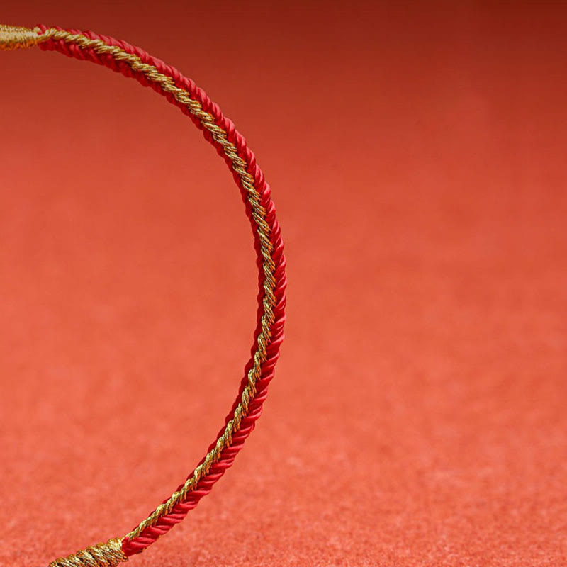 Bracelet de protection du zodiaque chinois en fil rouge fait main