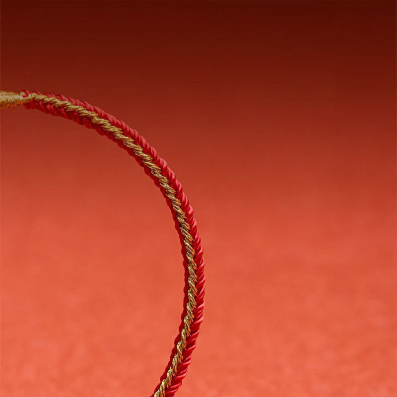 Bracelet de protection du zodiaque chinois en fil rouge fait main