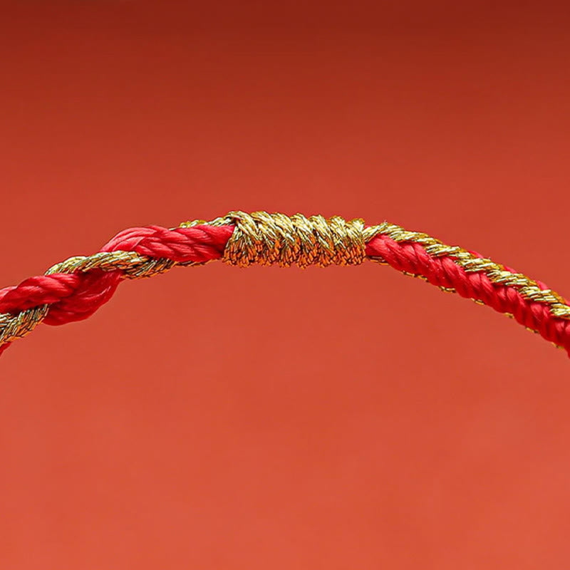 Bracelet de protection du zodiaque chinois en fil rouge fait main