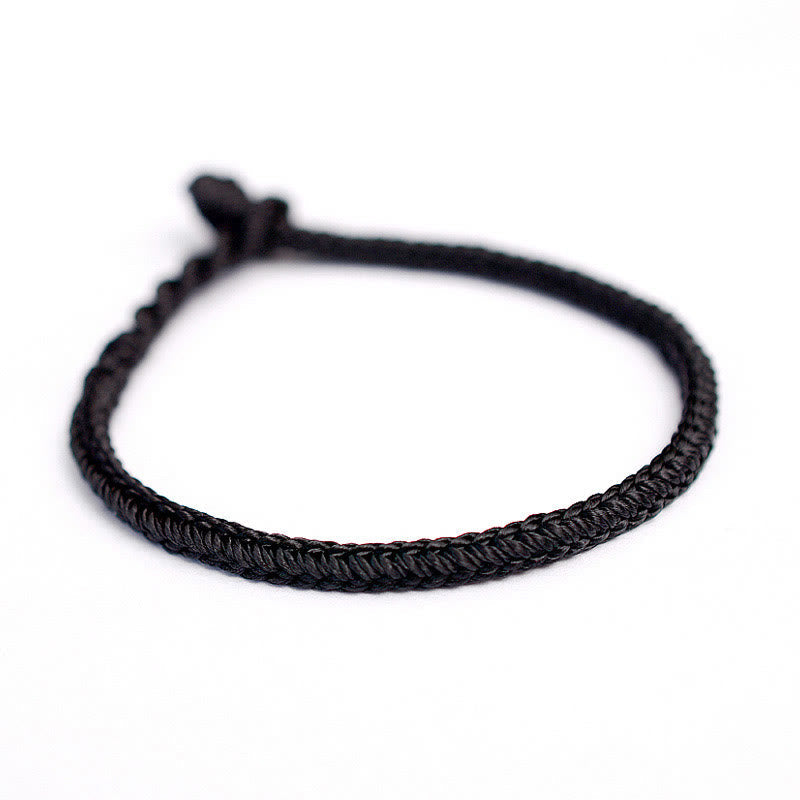 Bracelet fait main en fil rouge avec nœud de paix à huit fils