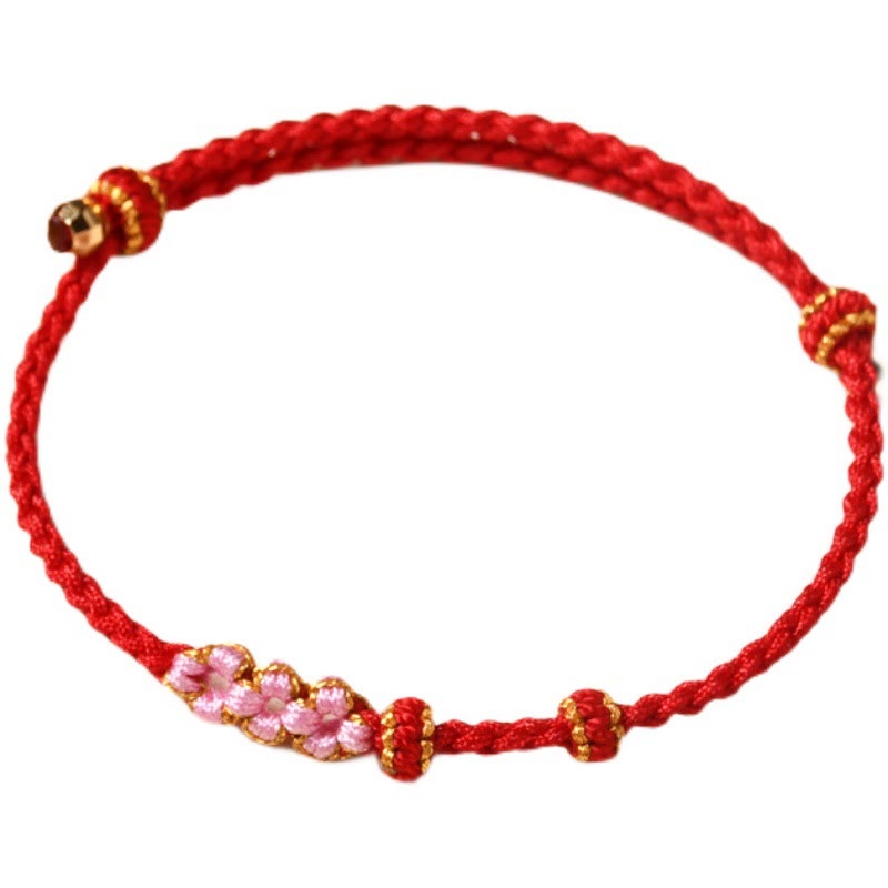Bracelet de protection en fil rouge fait main pour le renouveau et la chance