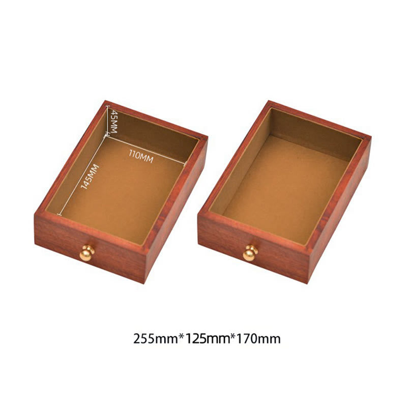 Coffret à bijoux en palissandre fait main, grande taille, verrouillable, 25,5 cm