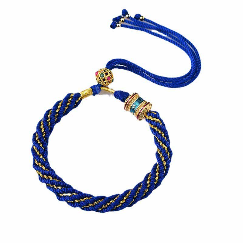 Bracelet tibétain en fil rouge fait main pour la chance et la protection