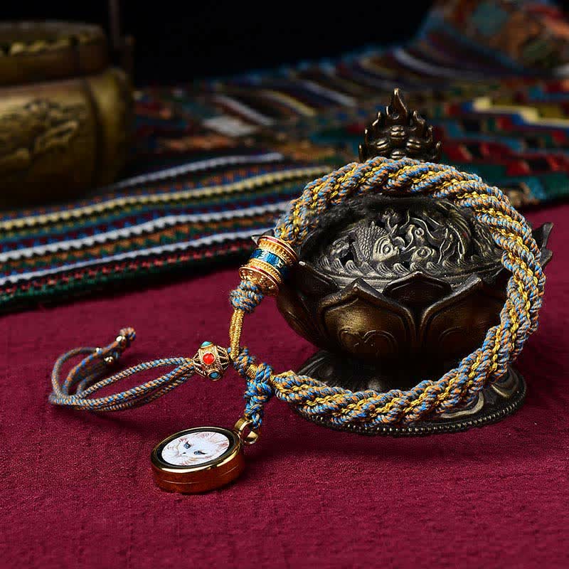 Bracelet tibétain en fil rouge fait main pour la chance et la protection