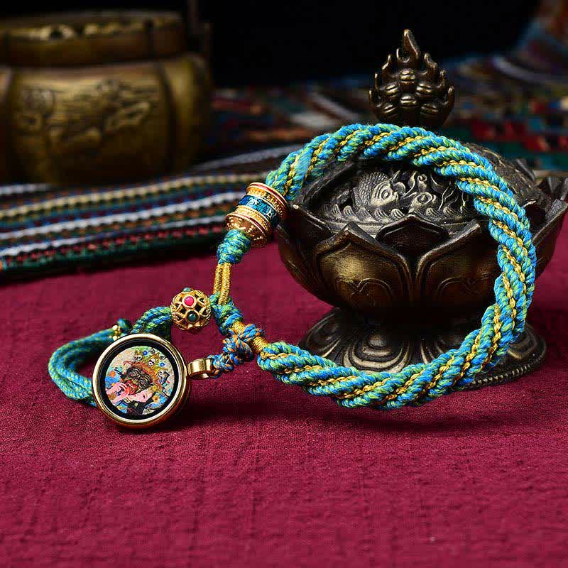 Bracelet tibétain en fil rouge fait main pour la chance et la protection