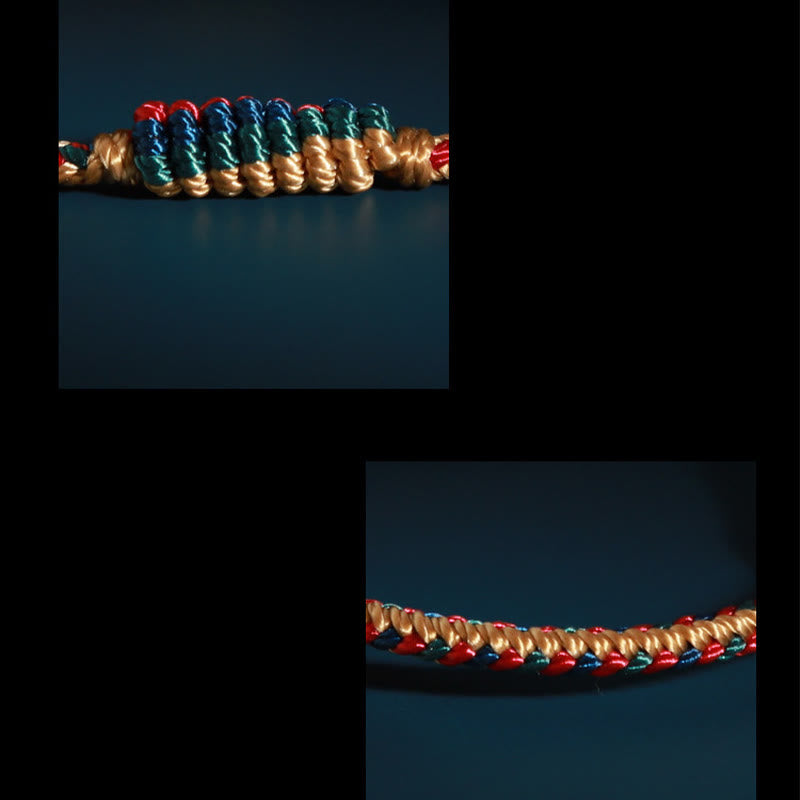 Bracelet de protection tibétain fait main en fil rouge