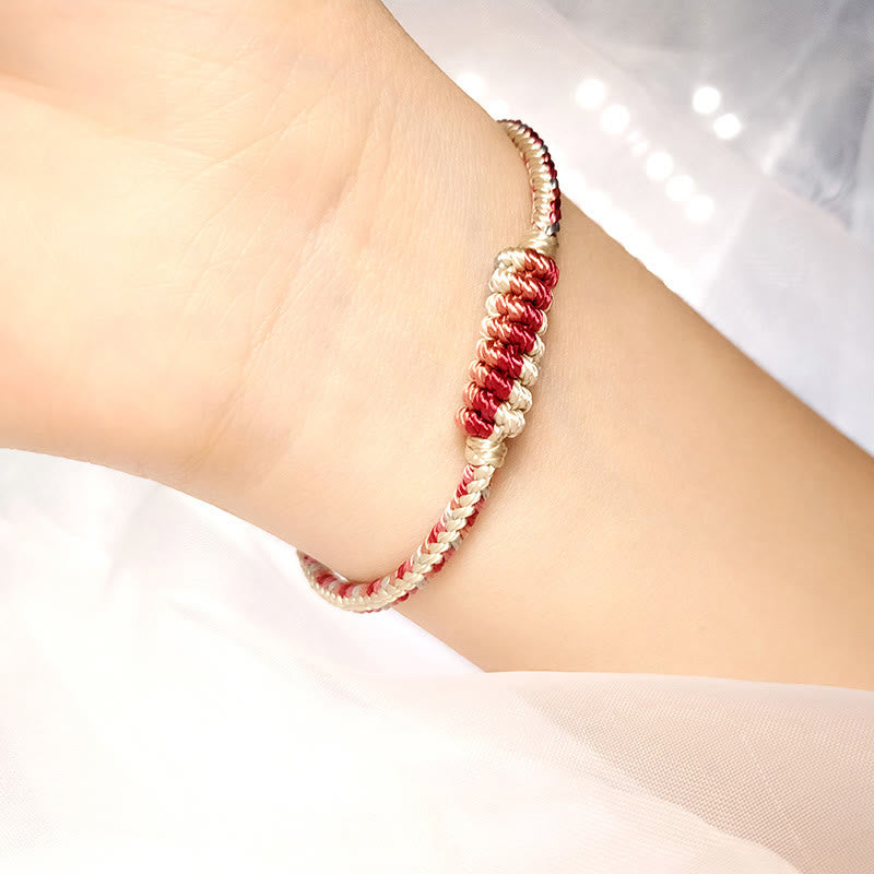 Bracelet de protection tibétain fait main en fil rouge