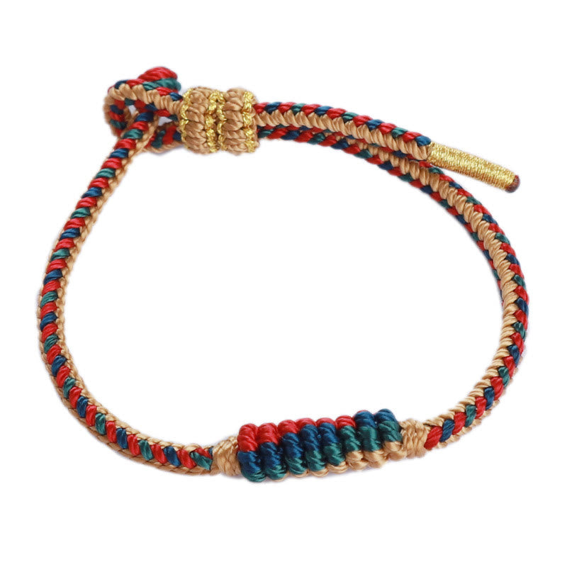 Bracelet de protection tibétain fait main en fil rouge