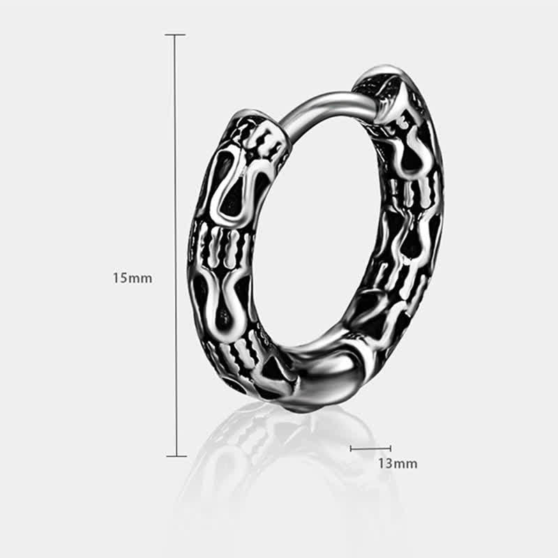 Boucles d'oreilles en acier titane faites à la main pour l'harmonie intérieure