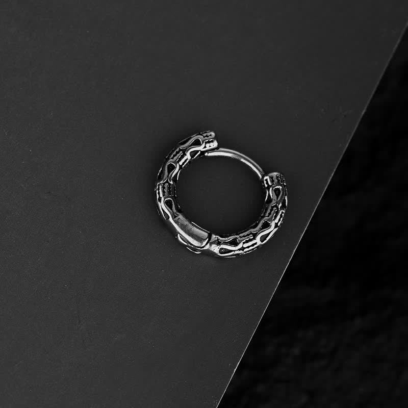 Boucles d'oreilles en acier titane faites à la main pour l'harmonie intérieure