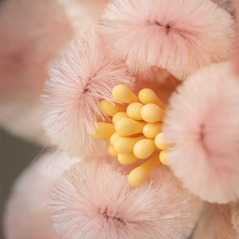 Broche en velours et soie de mûrier de Yangzhou faite à la main, en forme de fleur de pêcher