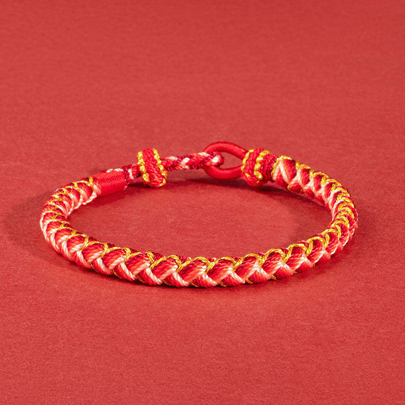 Bracelet de protection en fil rouge fait main Année du Dragon