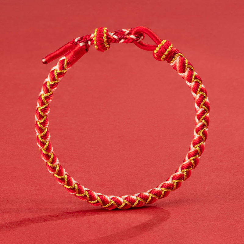 Bracelet de protection en fil rouge fait main Année du Dragon