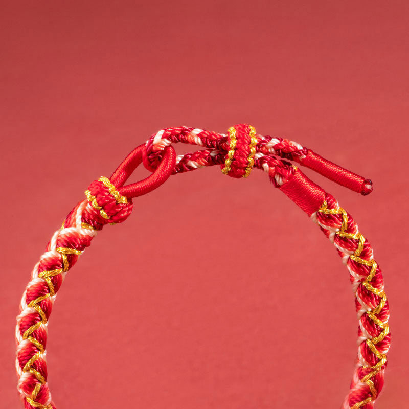 Bracelet de protection en fil rouge fait main Année du Dragon