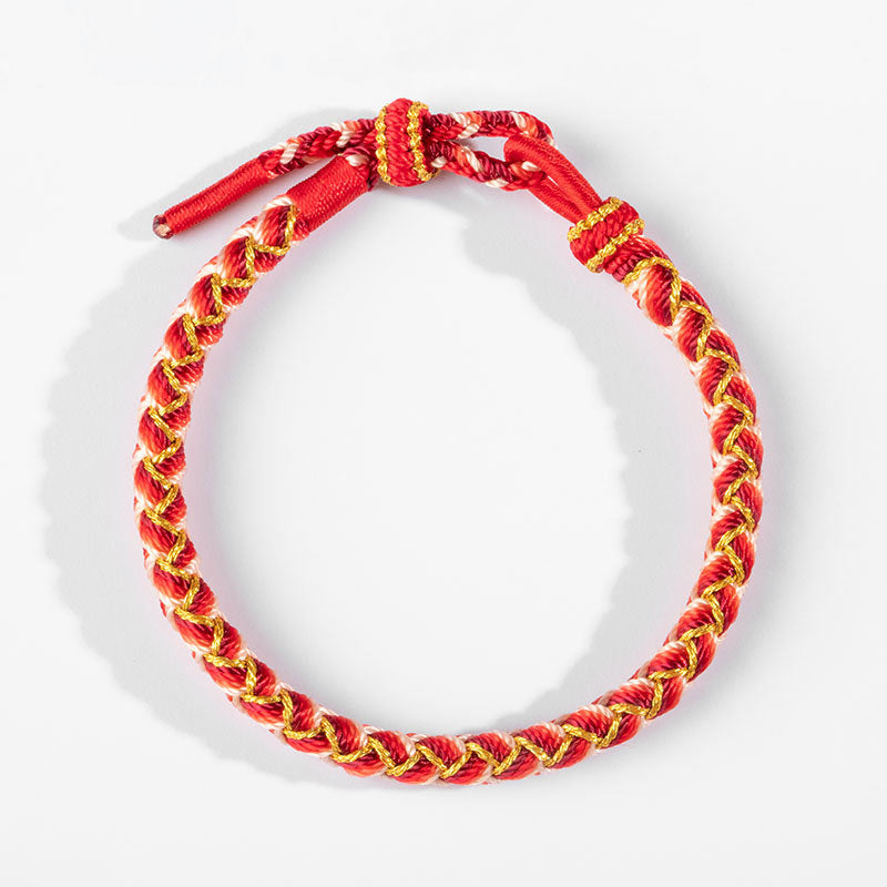 Bracelet de protection en fil rouge fait main Année du Dragon