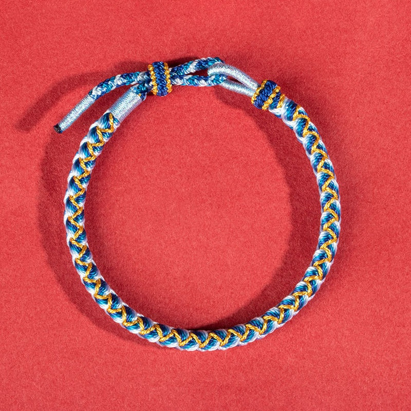 Bracelet de protection en fil rouge fait main Année du Dragon
