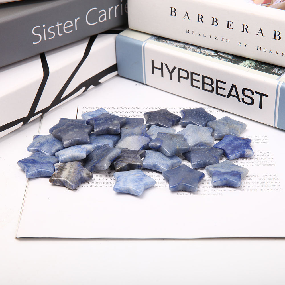 Healing Blue Aventurine 1.2-Inch Crystal Star Carvings