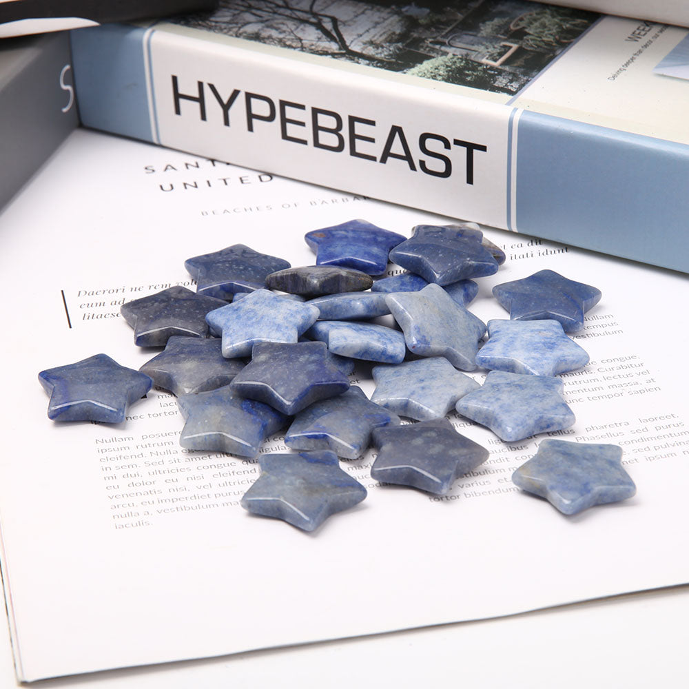 Healing Blue Aventurine 1.2-Inch Crystal Star Carvings