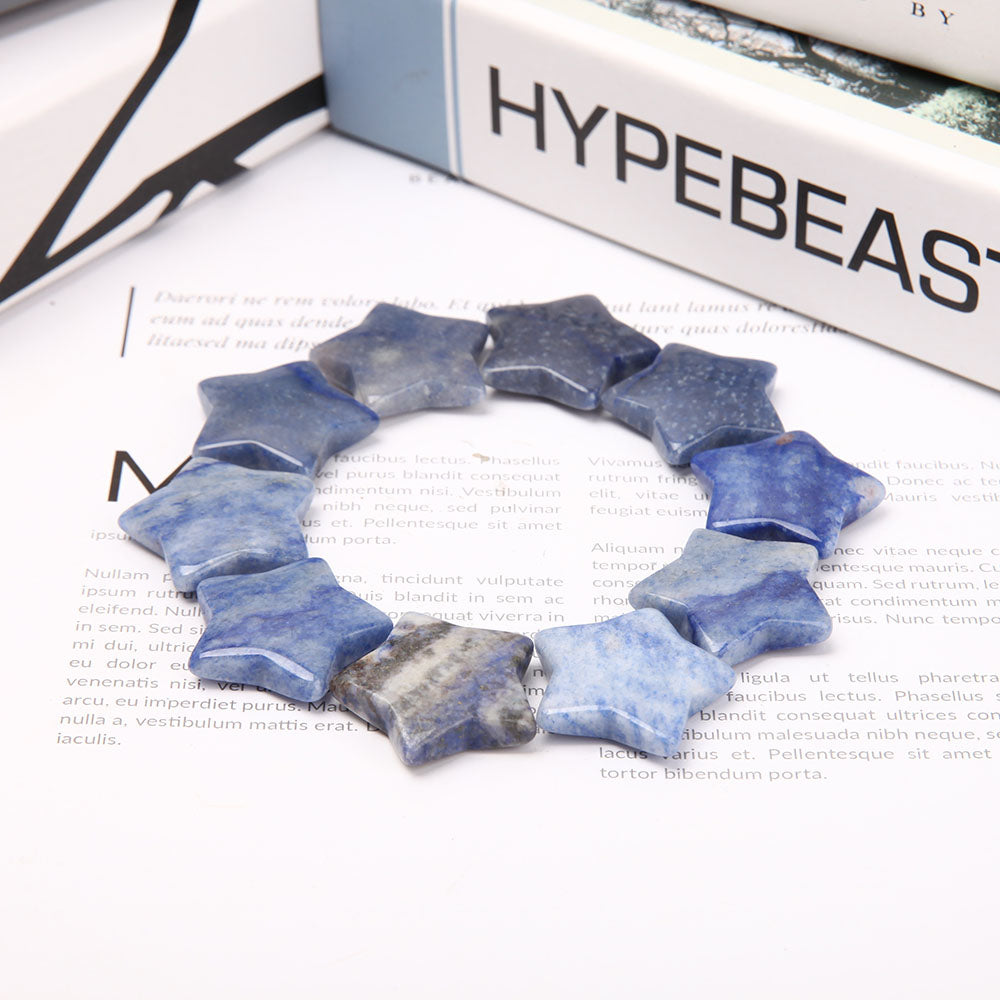 Healing Blue Aventurine 1.2-Inch Crystal Star Carvings