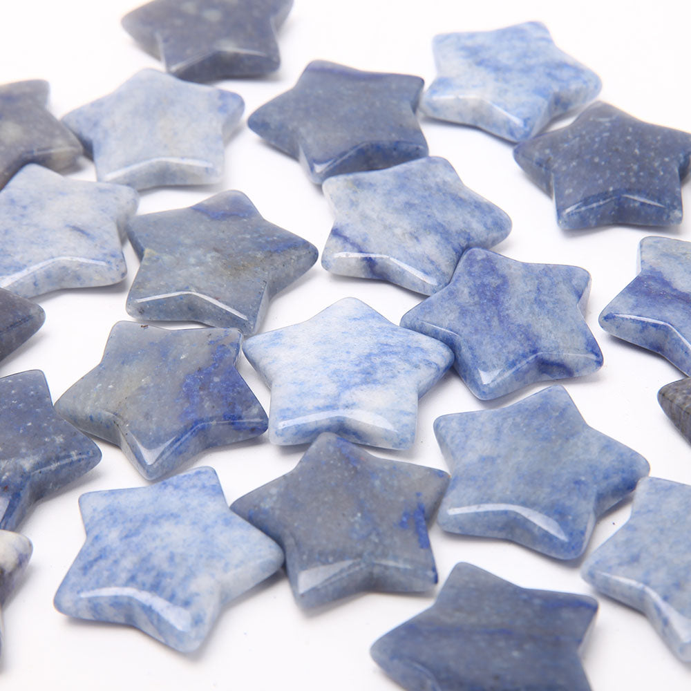 Healing Blue Aventurine 1.2-Inch Crystal Star Carvings