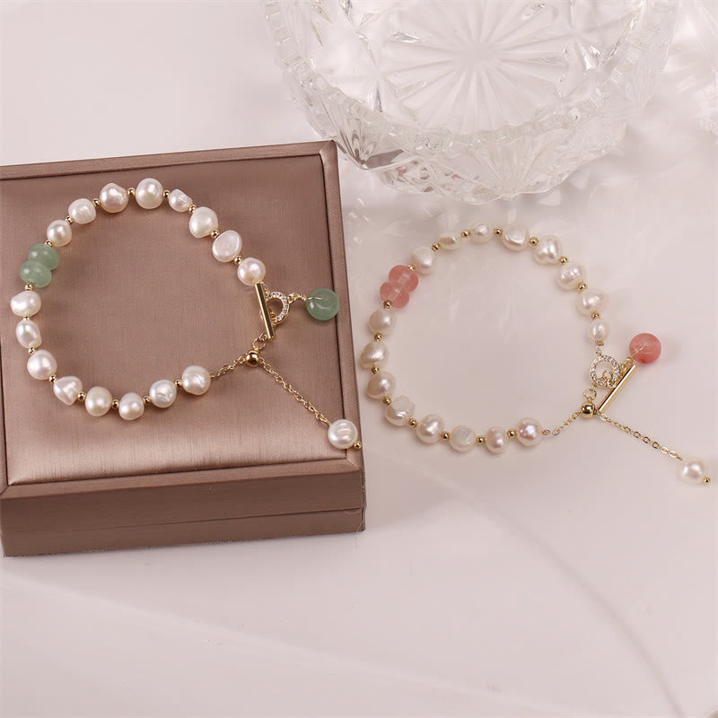 Bracelet de perles de guérison avec quartz fraise vert pour la sagesse