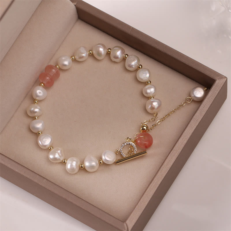 Bracelet de perles de guérison avec quartz fraise vert pour la sagesse