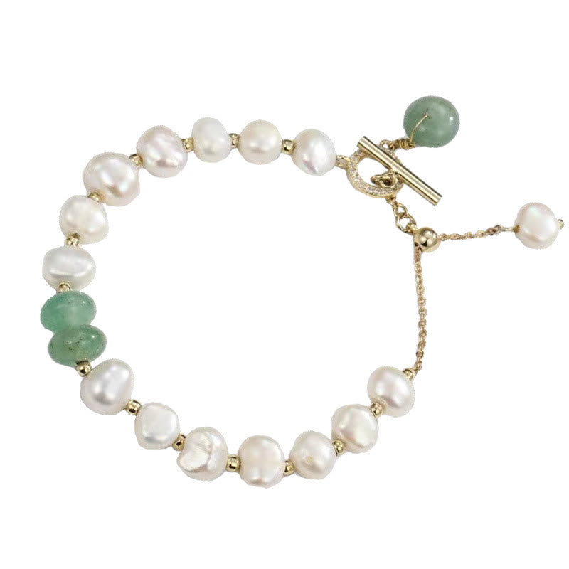 Bracelet de perles de guérison avec quartz fraise vert pour la sagesse