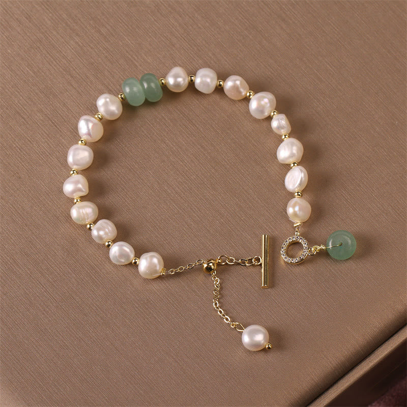 Bracelet de perles de guérison avec quartz fraise vert pour la sagesse