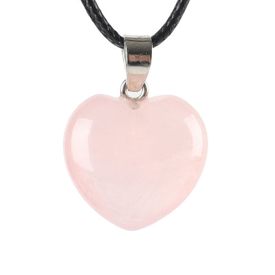 Pendentif en quartz rose en forme de cœur 0,79 po Love Stone