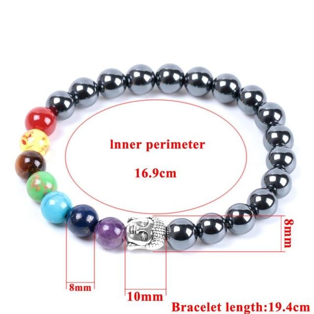 Bracelet d'énergie d'équilibre des chakras en hématite