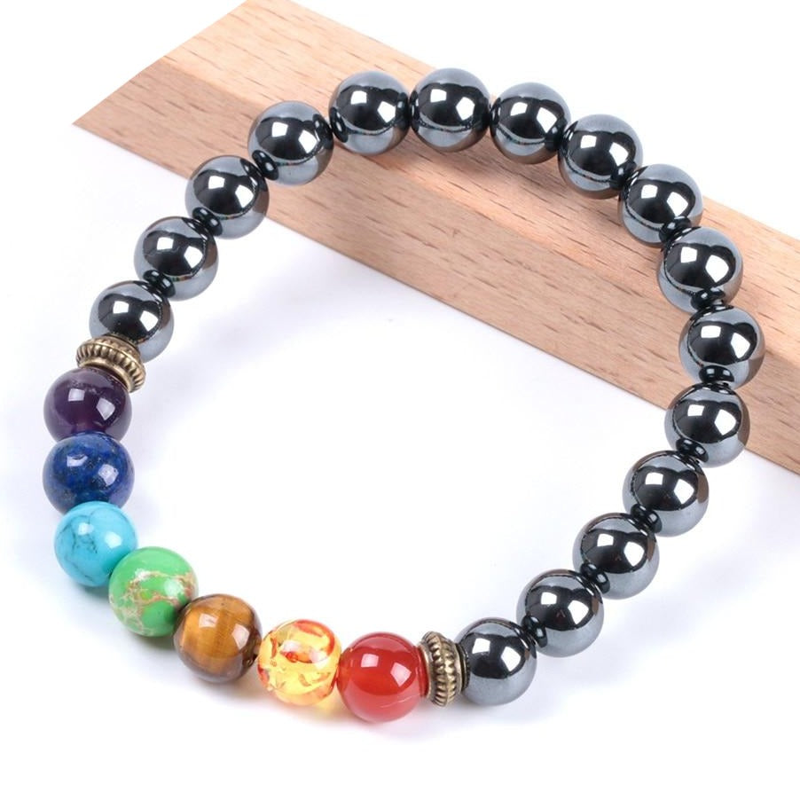 Bracelet d'énergie d'équilibre des chakras en hématite