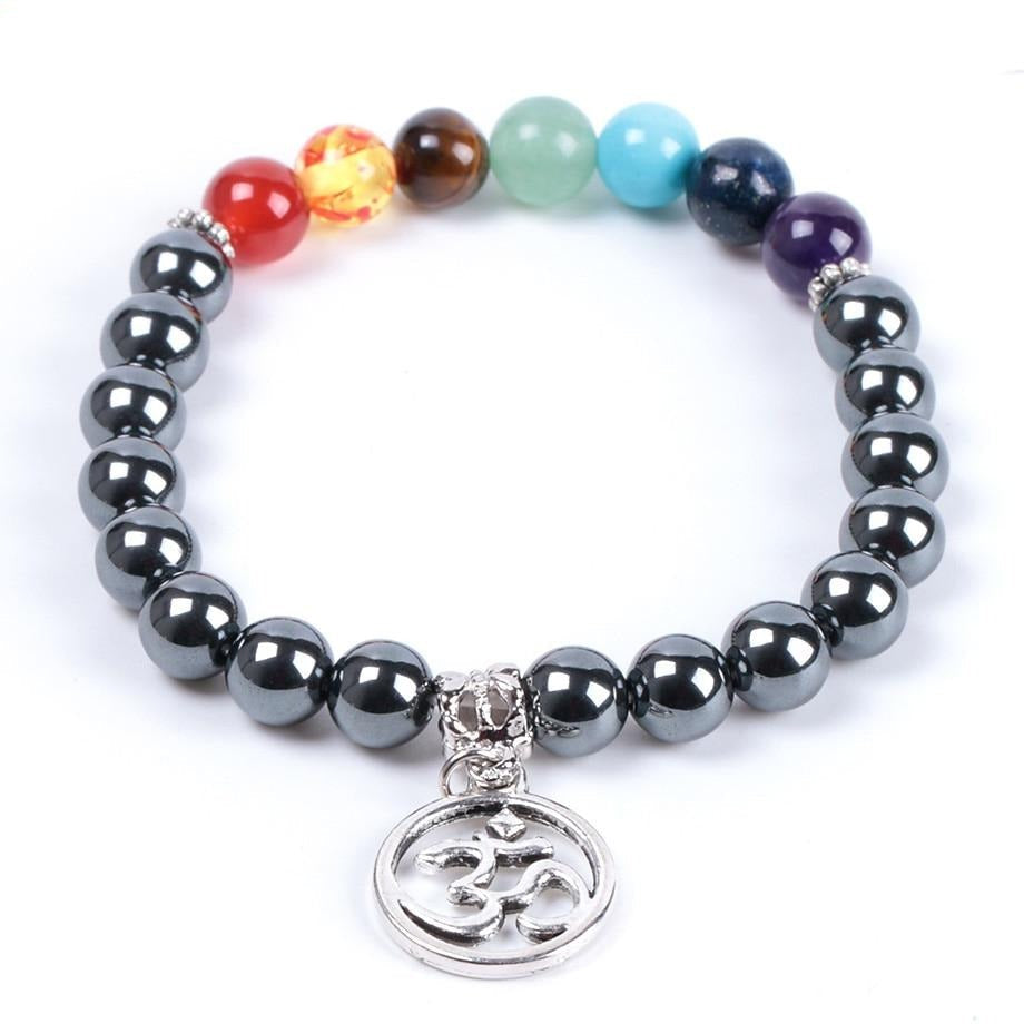 Bracelet d'énergie d'équilibre des chakras en hématite