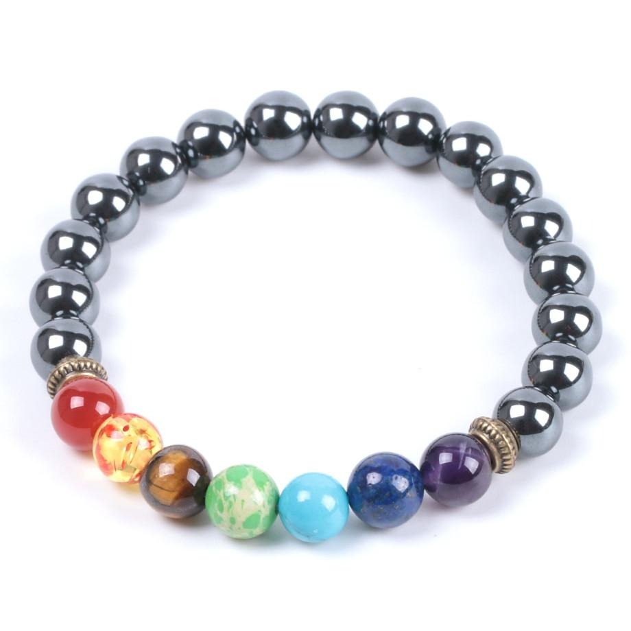 Bracelet d'énergie d'équilibre des chakras en hématite