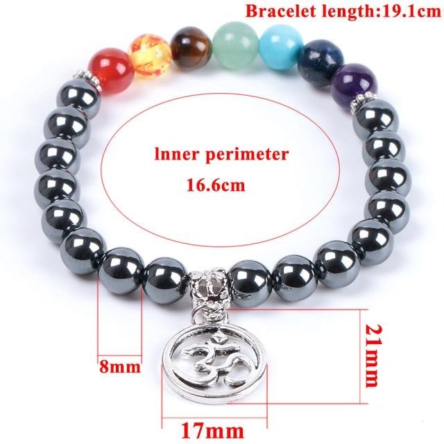 Bracelet d'énergie d'équilibre des chakras en hématite