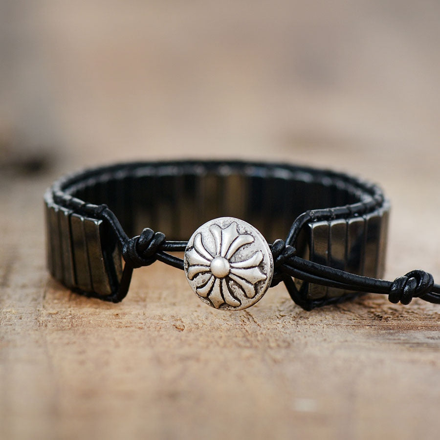 Bracelet de confiance et d'équilibre en hématite