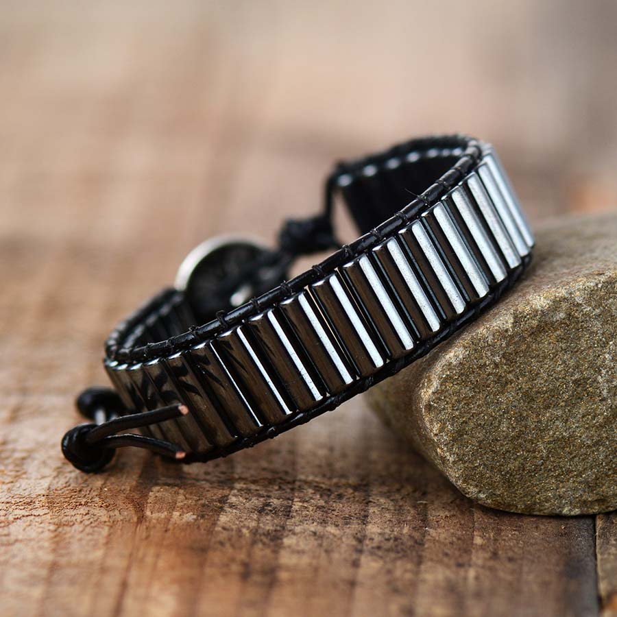 Bracelet de confiance et d'équilibre en hématite