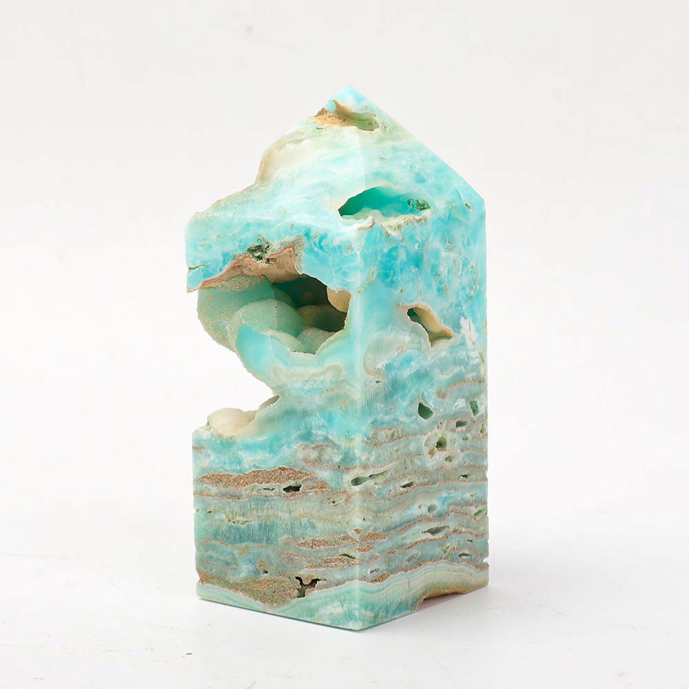 Tour de cristal d'hémimorphite 7-12 cm pour l'énergie de guérison