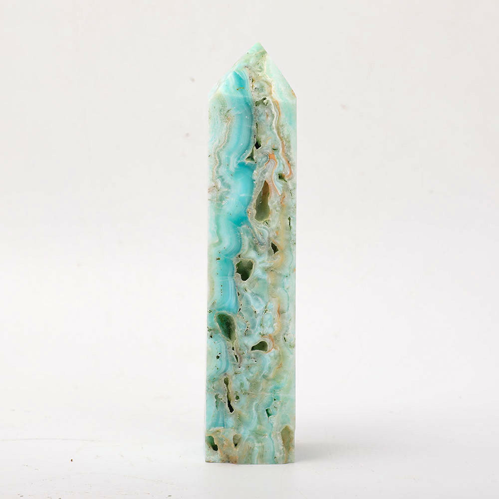 Tour de cristal d'hémimorphite 7-12 cm pour l'énergie de guérison