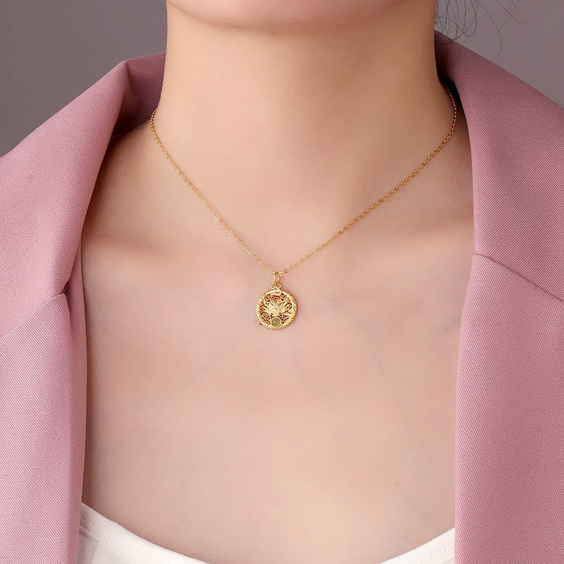 Collier de protection dragon de jade Hetian | Force et succès